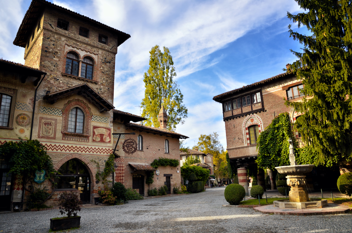 Grazzano,Visconti,Is,A,Medieval,Village,Built,At,The,Beginning Grazzano,Visconti,Is,A,Medieval,Village,Built,At,The,Beginning